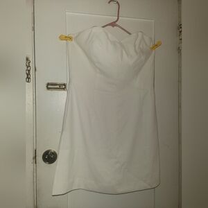 LILLY PULITZER KYLO STRAPLESS SKIRTED ROMPER DRESS RESORT WHITE 14 NWOT